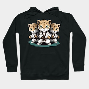 taekwondo black belt cheetah family Hoodie